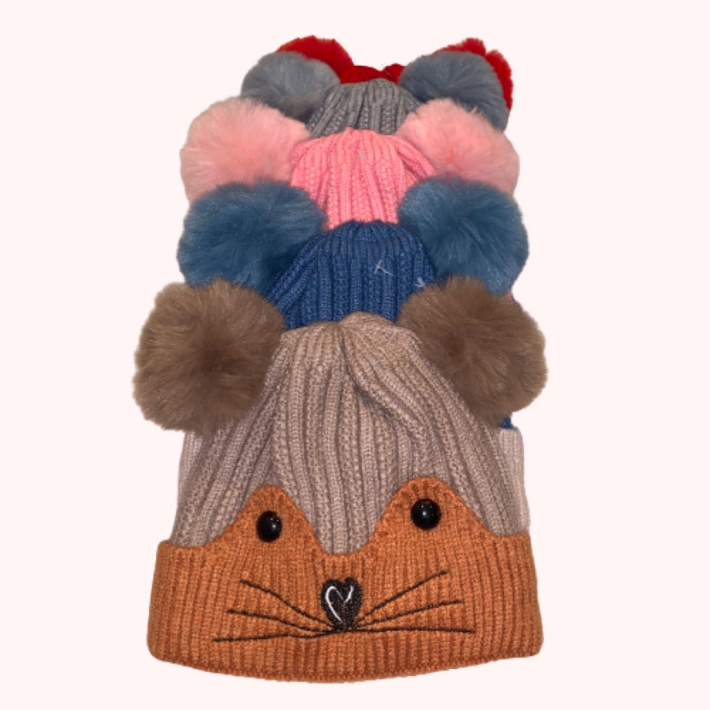 NWT Baby Winter Hat/Beanie double Pom Pom